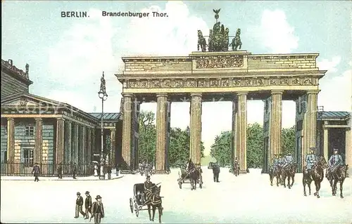 Brandenburgertor Berlin Pferdegarde Pferdekutsche Kat. Gebude und Architektur