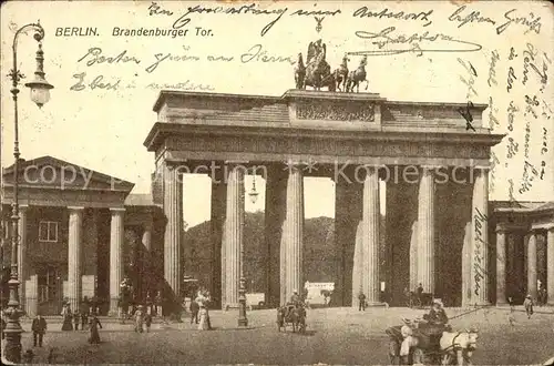 Brandenburgertor Berlin Pferdekutsche Kat. Gebude und Architektur