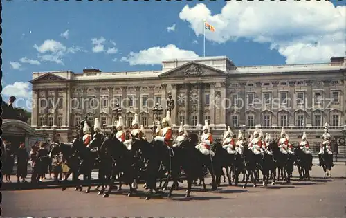 Leibgarde Wache Mounted Guards Buckingham Palace London / Polizei /