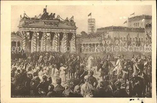 Brandenburgertor Berlin Einzug der Truppen Rotes Kreuz Kat. Gebude und Architektur