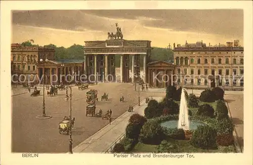 Brandenburgertor Berlin Pariser Paltz Kat. Gebude und Architektur