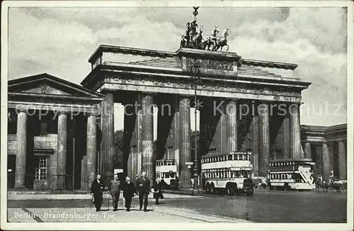 Brandenburgertor Berlin Autobusse Kat. Gebude und Architektur