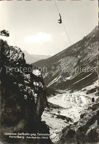 Foto Risch Lau Nr. 19052 Seilbahn Luenersee Voralberg Kat. Fotografie