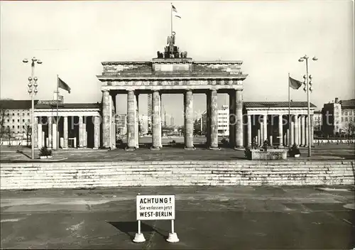 Brandenburgertor Sperrmauer  Kat. Gebude und Architektur