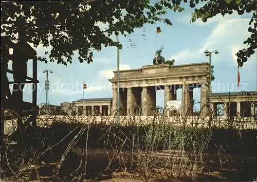 Brandenburgertor Berlin Stacheldraht Mauer  Kat. Gebude und Architektur