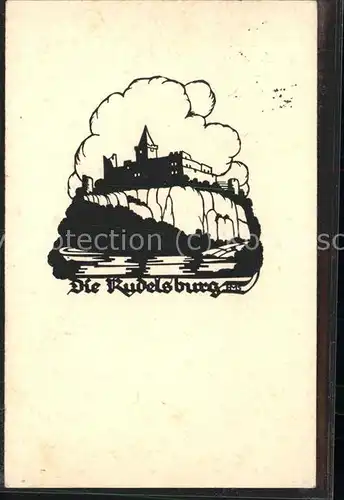 Scherenschnitt Schattenbildkarte Rudelsburg  / Besonderheiten /