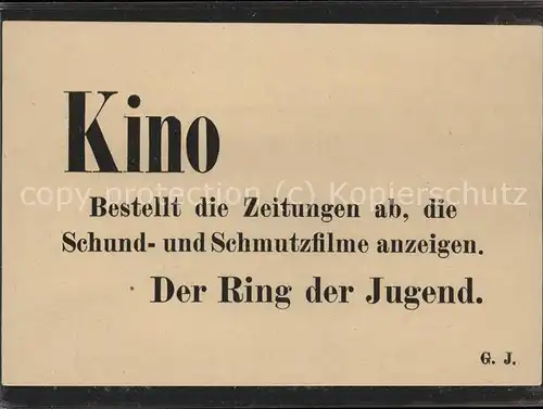 Kino Film Der Ring der Jugend  / Kino und Film /