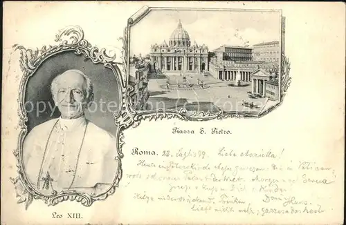 Papst Leo XIII. Piazza S Pietro / Religion /