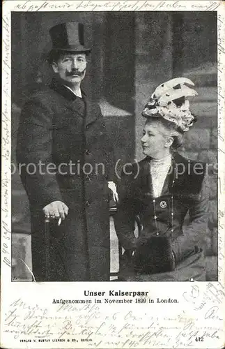 Adel Kaiserpaar London 1899 / Koenigshaeuser /