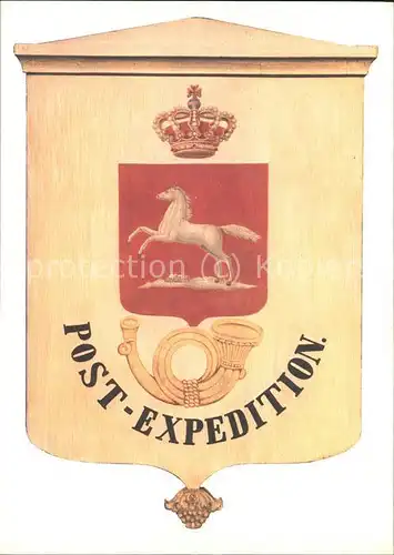 Briefkasten Post-Expedition Posthorn / Post /