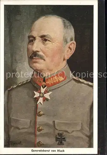 Kuenstlerkarte G. Hornert Generaloberst von Kluck / Kuenstlerkarte /