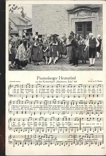 Gesang Musik Finsterberger Heimatlied  / Musik /