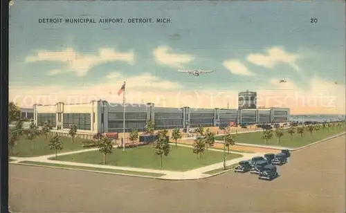 Flughafen Airport Aeroporto Detroit Municipal Airport Detroit / Flug /