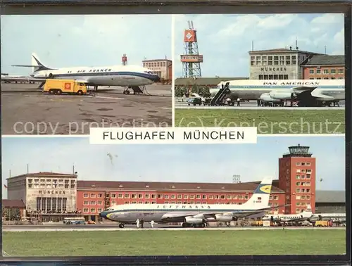 Flughafen Airport Aeroporto Muenchen Flugzeuge / Flug /