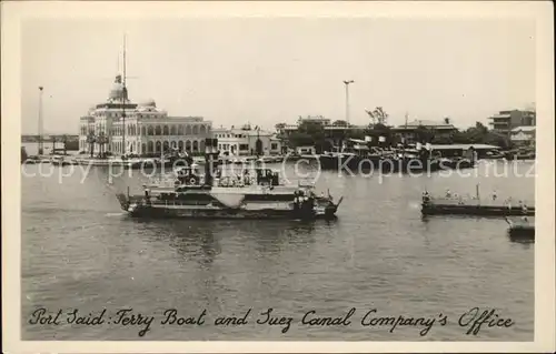 Dampfer Binnenschifffahrt Port Said Suez Canal Companys Office Egypt  / Schiffe /