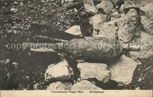 Kriege Franzoesische Fluegel-Mine Blindgaenger / Kriege /