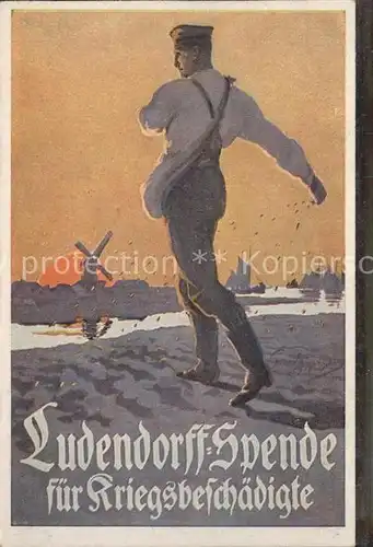 Politik Propaganda Ludendorff Spende Kriegsbeschaedigte Muehle / Politik /