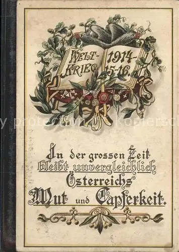 Kriege Weltkrieg oesterreich Mut Tapferkeit Buch Orden / Kriege /