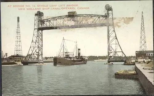 Dampfer Binnenschifffahrt Canada Bridge New Welland Ship / Schiffe /