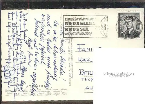 Exposition Universelle Bruxelles 1958  / Expositions /