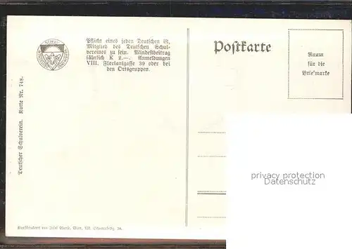 Verlag Schulverein Nr. 748 Soldatenmesse Polen Liederkarte  / Bund der Deutschen /