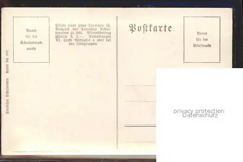 Verlag Schulverein Nr. 369 Liederkarte Soldaten  / Bund der Deutschen /