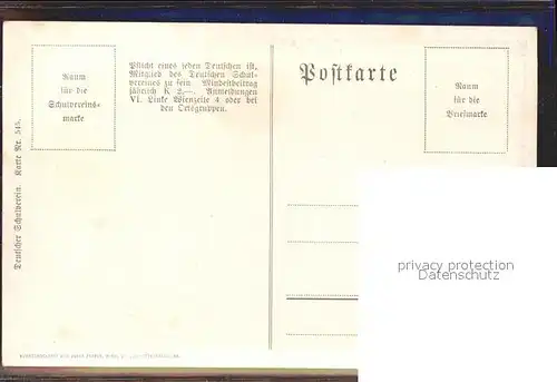 Verlag Schulverein Nr. 545 Pferdekutsche Neujahr  / Bund der Deutschen /