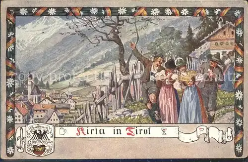 BDD Suedmark Nr. 123 Kirta in Tirol Kuenstlerkarte E. Kutzer  / Bund der Deutschen /