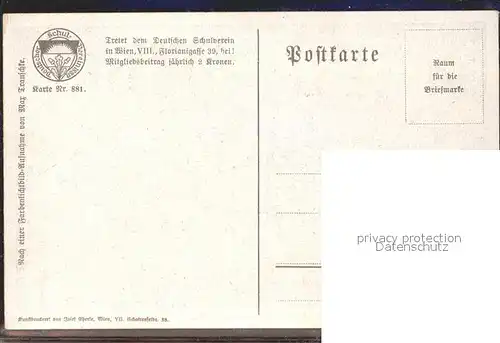 Verlag Schulverein Nr. 881 Rotes Sonnengold  / Bund der Deutschen /