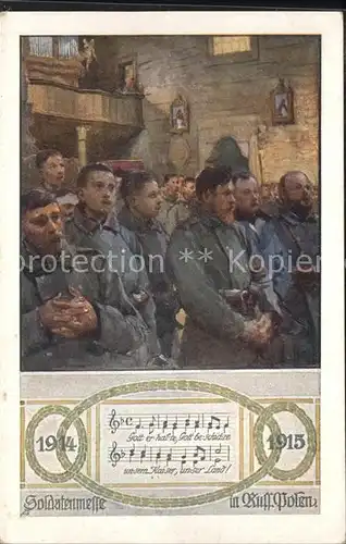 Verlag Schulverein Nr. Nr.748 Polen Liederkarte Soldatenmesse  / Bund der Deutschen /
