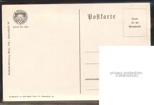 Verlag Schulverein Nr. 461 Wein Liederkarte / Bund der Deutschen /