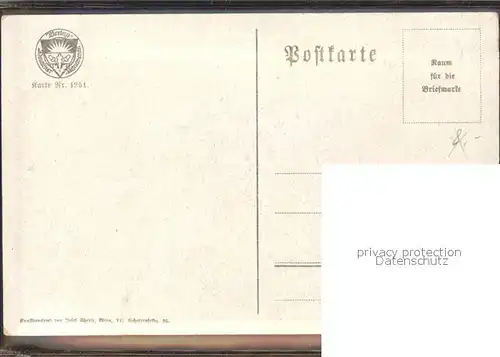 Verlag Schulverein Nr. 1251 Liederkarte Kuenstlerkarte M. Grengg Zimmergesell Prinzessin Rosenbusch / Bund der Deutschen /
