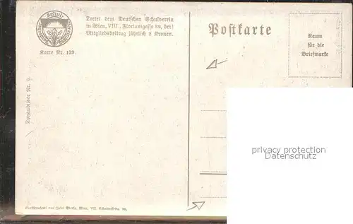 Verlag Schulverein Nr. 139 Leopoldsberg Donau  / Bund der Deutschen /