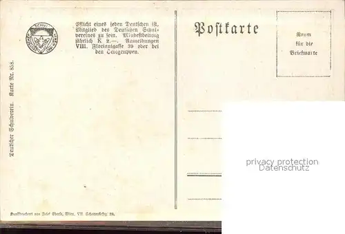 Verlag Schulverein Nr. 858 Stilleben Schwert  / Bund der Deutschen /