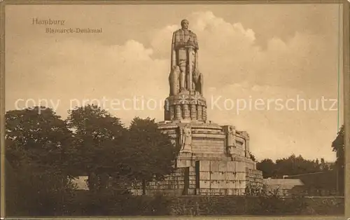 Bismarckdenkmal Hamburg  Kat. Persoenlichkeiten