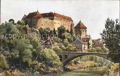 Marschall Vinzenz Tuebingen Burg Hohentuebingen Nr. 571 Kat. Kuenstlerkarte