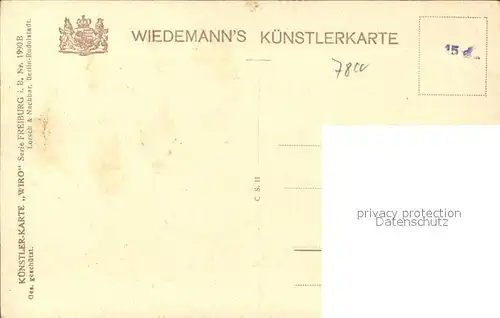 Verlag Wiedemann WIRO Nr. 1990 B Freiburg i. Br.  Kat. Verlage
