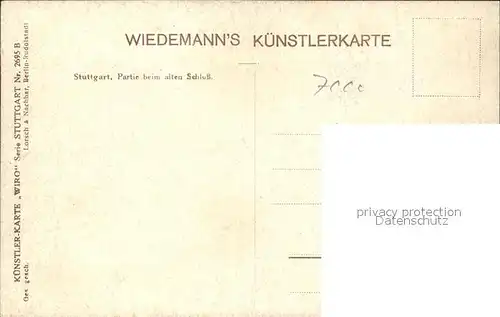 Verlag WIRO Wiedemann Nr. 2695 B Stuttgart altes Schloss  Kat. Verlage