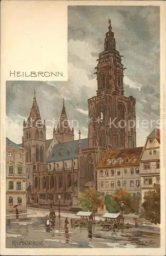 Mutter K. Heilbronn Kilianskirche Nr. 258 Kat. Kuenstlerlitho