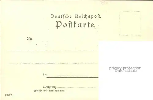 Kley Freiburg i. Br. Denkal Berthold Schwarz Nr. 1485  Kat. Kuenstlerlitho