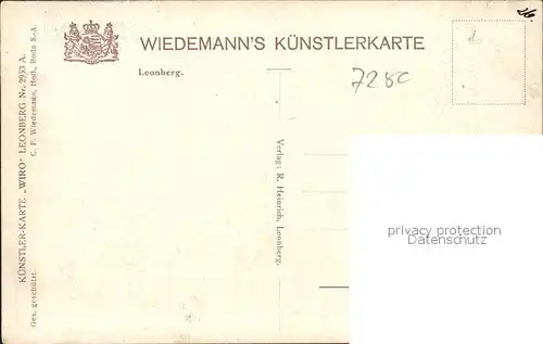 Verlag WIRO Wiedemann Nr. 2953 A Leonberg  Kat. Verlage