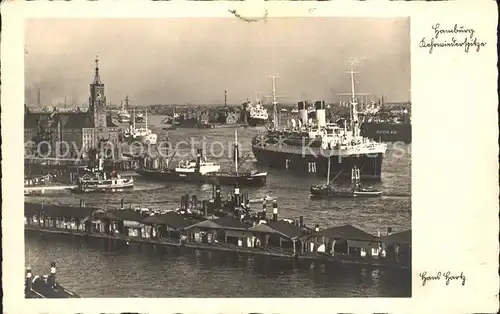 Hafenanlagen Hamburg Dampfschiffe Kat. Schiffe