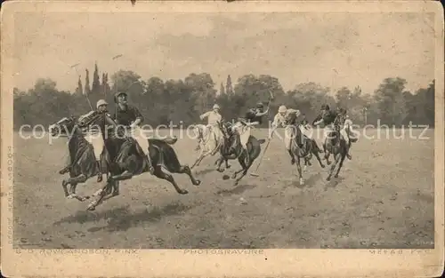 Pferdesport Pferderennen Reitsport Photogravure Polo / Sport /