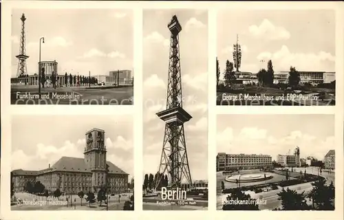 Funkturm Berlin Messehallen Reichskanzlerplatz Kat. Bruecken