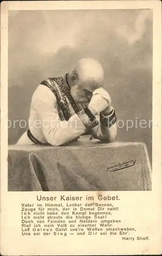 Adel oesterreich Kaiser im Gebet Kat. Koenigshaeuser
