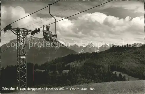 Seilbahn Schwebelift Berggasthof Hocheck Oberaudorf-Inn / Bahnen /