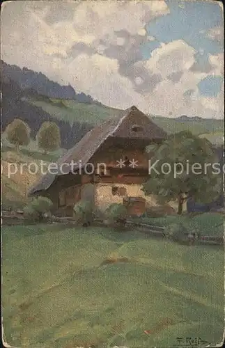 Reiss Fritz Sommer Schwarzwald Haus Kat. Schwarzwaldkuenstler