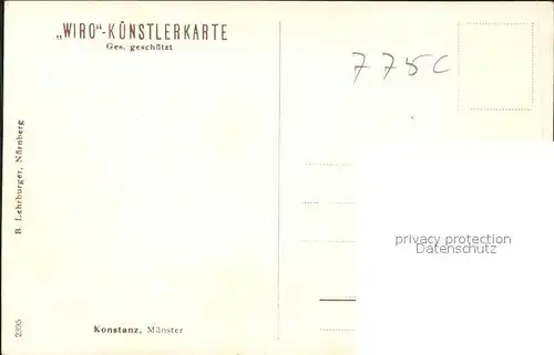 Verlag WIRO Wiedemann Nr. Konstanz Muenster Kat. Verlage