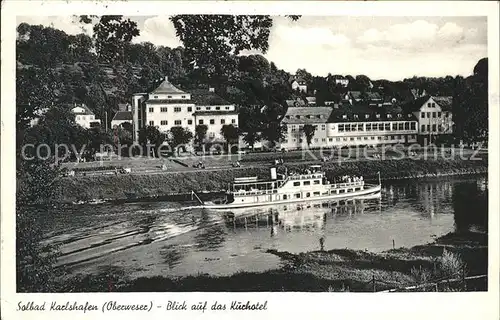 Dampfer Binnenschifffahrt Kurhotel Solbad Karlshafen Kat. Schiffe