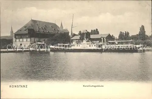 Dampfer Binnenschifffahrt Konzillumsgebaeude Konstanz Kat. Schiffe